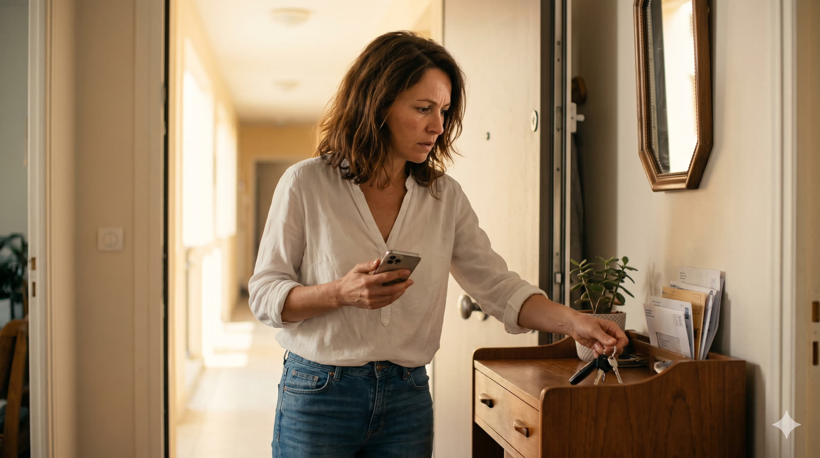 La fille se rend chez sa mère